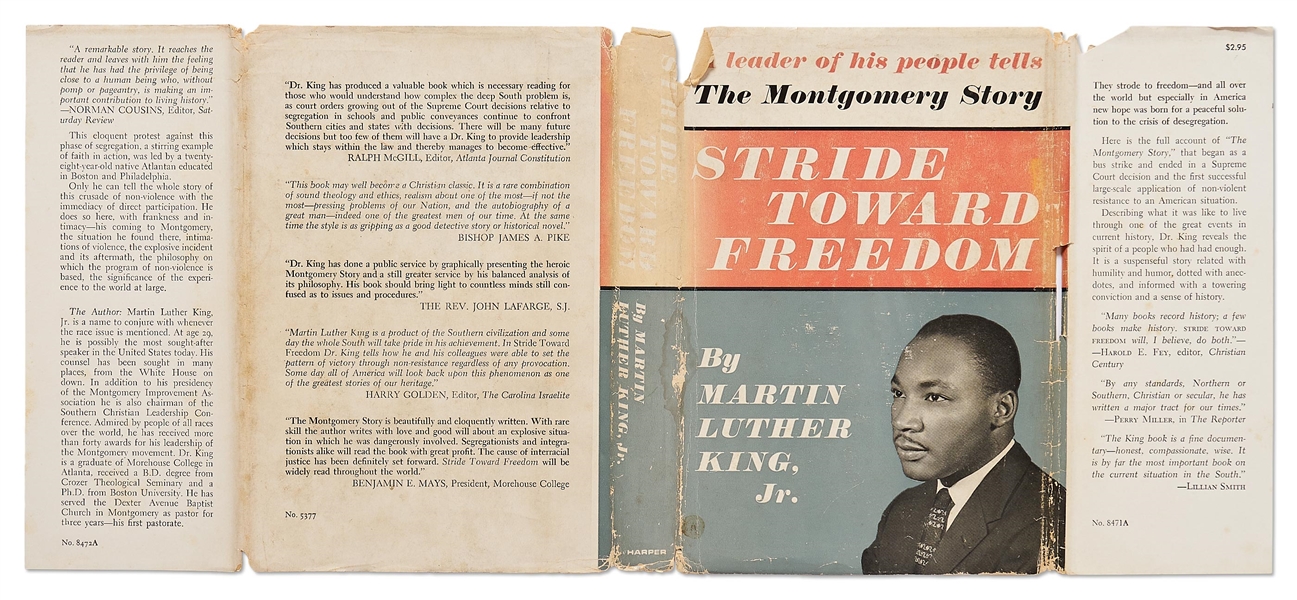 Martin Luther King Signed Copy of ''Stride Toward Freedom'' -- Bold Signature Without Inscription