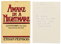 Jonestown Massacre Signed Book by Ethan Feinsod, the Only Eyewitness -- 222pp. Hardcover with Dust Jacket -- Very Good