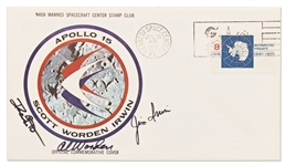 Apollo 15 Crew-Signed NASA Insurance Cover -- From Al Wordens Personal Collection, and Also With His Signed COA