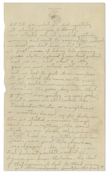 Iwo Jima Hero Rene Gagnon Autograph Letter Signed -- ''...dreaming of a White Christmas although I know its almost impossible as well be in the South Seas around Christmas of 1944...''