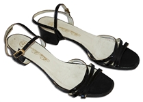 Greta Garbo Black Patent Leather Dress Sandals