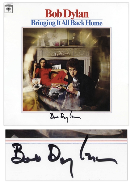 Bob Dylan Signed Album ''Bringing It All Back Home'' -- With a COA From Jeff Rosen