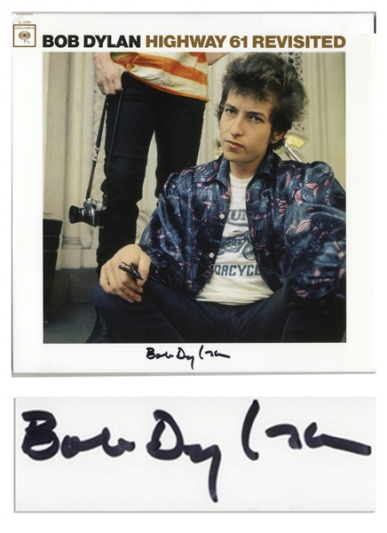 Bob Dylan Signed Album ''Highway 61 Revisited'' -- With Jeff Rosen COA