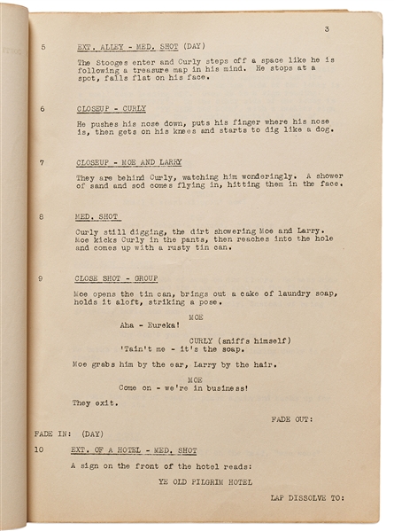 Moe Howard's Personally Owned Script for The Three Stooges 1942 Film ''Loco Boy Makes Good''