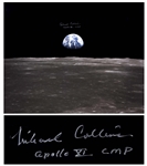 Michael Collins Signed 20 x 16 Photo of the Earth From Space