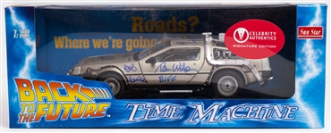 Back to the Future Cast-Signed DeLorean Including Michael J. Fox Signature