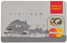 Marlon Brandos Personally Owned Wells Fargo Platinum MasterCard -- Issued to Frangi Pani, the Name of Brandos Last Home