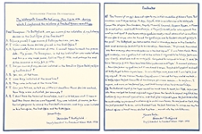 Alexander Butterfield Signed Handwritten Manuscript, Documenting His Testimony Before the Watergate Committee That Led to Nixons Resignation -- ...I was aware of listening devices, yes sir...