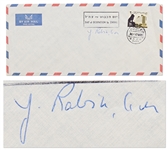 Yitzhak Rabin Signed Envelope from the UNRWA, the United Nations Agency Providing Relief to Palestinian Refugees -- With PSA/DNA COA