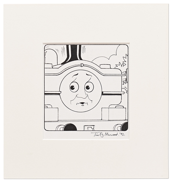 Timothy Marwood Hand-Drawn Illustration of ''Thomas the Tank Engine'', from ''Thomas and Friends'' Magazine