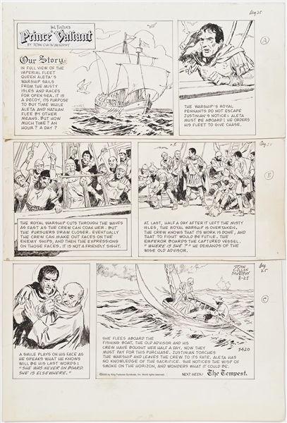 John Cullen Murphy ''Prince Valiant'' Sunday Comic Strip Original Artwork -- #3420 Dated 25 August 2002