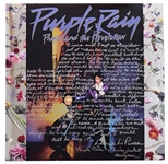 "Purple Rain" Designer Laura LiPuma Signed Album Cover with Handwritten Details on Its Iconic Design -- "…We picked the purple he wanted to use (PMS 272)…"