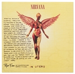 Nirvanas "In Utero" LP Record Album, with a Signed Description by Art Director Robert Fisher Regarding the Famous Cover Artwork