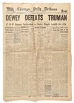 Dewey Defeats Truman Newspaper -- The Most Famous Newspaper Mistake of All Time