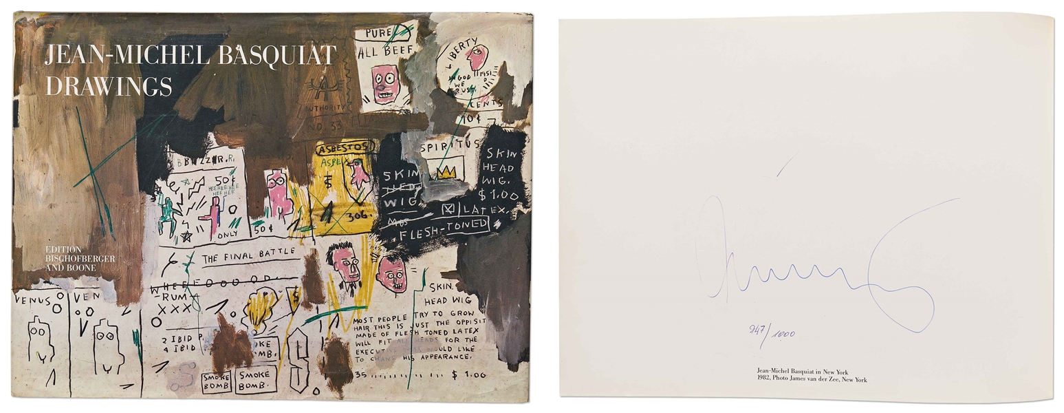 Jean-Michel Basquiat Signed First Edition of His ''Drawings''