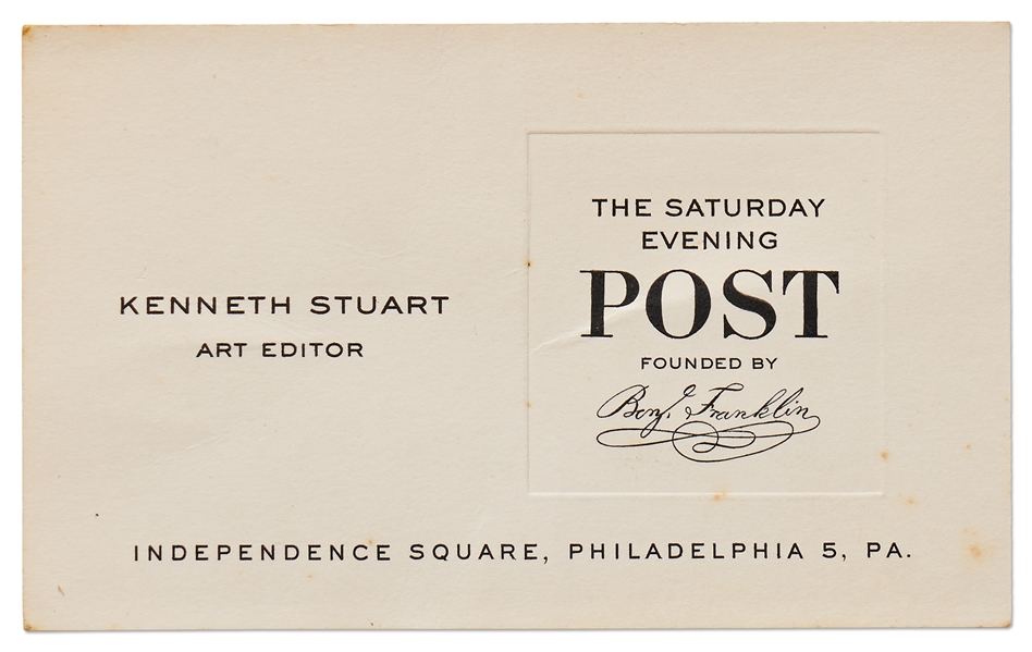 Norman Rockwell Letter Signed  -- ''...We couldn't have better bosses...''