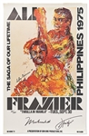 Muhammad Ali and Joe Frazier Signed ''Thrilla in Manilla'' Poster by LeRoy Neiman