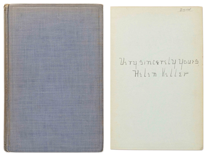 Helen Keller Signed First Edition of Her Memoir ''Midstream: My Later Life''