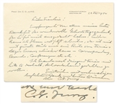 Carl Jung Autograph Letter Signed, Sending Thanks for a Birthday Present