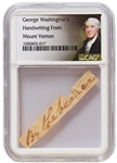 George Washington Handwriting -- Encapsulated by CAG