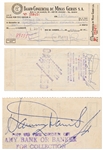 Sammy Davis Jr. Endorsed Check -- With PSA/DNA COA