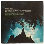 Leonard Bernstein Signed Album of ''Bernstein: Chichester Psalms for Chorus and Orchestra / Leonard Bernstein Conducting the New York Philharmonic'' -- With Epperson COA