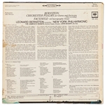 Leonard Bernstein Signed Album of ''Bernstein: Chichester Psalms for Chorus and Orchestra / Leonard Bernstein Conducting the New York Philharmonic'' -- With Epperson COA