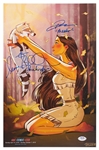 ''Pocahontas'' Poster Signed by Irene Bedard Who Voiced the Character of Pocahontas and John Kassir Who Voiced Her Pet Raccoon -- With PSA/DNA COA