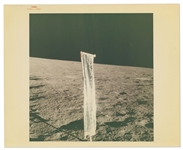 Apollo 12 Red Number NASA Photo Showing the Solar Wind Collector -- With A Kodak Paper Watermark on Verso