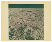 Apollo 12 Red Number NASA Photo Showing What Alan Bean Described as the Linear Patterns of the Lunar Soil -- With A Kodak Paper Watermark on Verso