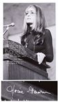 Gloria Steinem Handwritten 16 x 20 Photo with Her Thoughts on the Womens Rights Movement -- ...It really is a revolution...