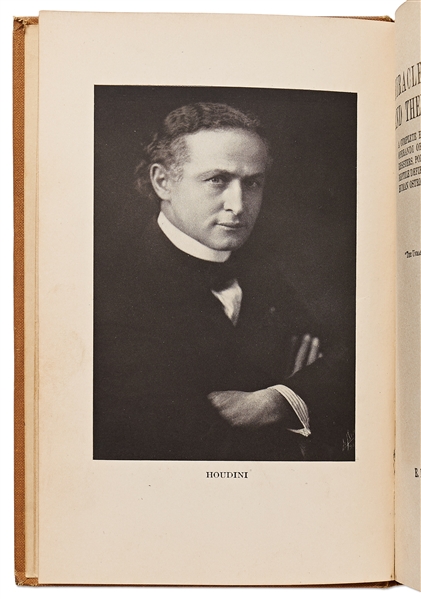 Harry Houdini Triple-Signed First Edition of ''Miracle Mongers and Their Methods'' -- Houdini Also Writes, ''My brain is the key that sets me free''