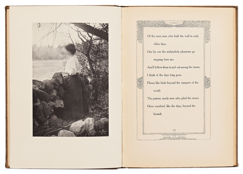 Helen Keller Signed First Edition of Her Poem, ''The Song of The Stone Wall'' -- ''Music is love in search of a word''