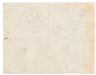 Chic Young Hand-Drawn ''Blondie'' Sunday Comic Strip From 1960 -- Dagwood Can't Catch a Nap or a Break -- Also With Chic Young's Original Preliminary Artwork