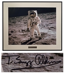 Buzz Aldrin 20 x 16 Signed Visor Photo