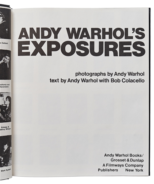 Andy Warhol Signed Limited Edition of ''Exposures''