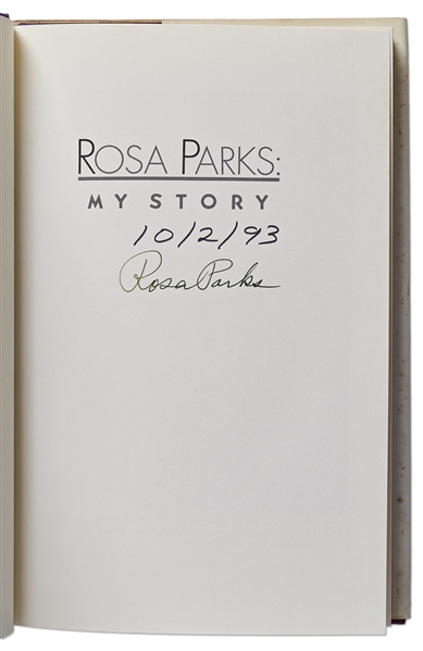 Rosa Parks Signed First Edition of ''My Story''