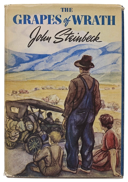 John Steinbeck's ''The Grapes of Wrath'' First Edition, First Printing in First Printing Dust Jacket -- Pristine, Near Fine Condition