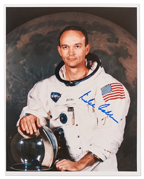 Apollo 11 Crew-Signed White Spacesuit Photos -- Each Photo Uninscribed -- With Zarelli COA for Neil Armstrong Signed Photo