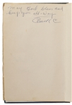 Bill Wilson Signed Alcoholics Anonymous Big Book, Without Inscription -- Also Signed by Early AA Member Chuck Chamberlain