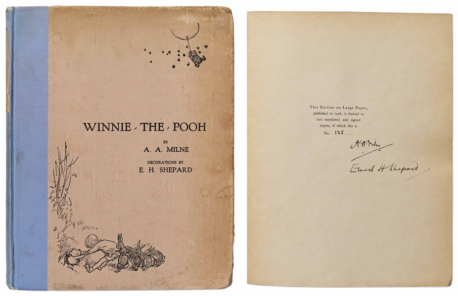 A.A. Milne & Ernest H. Shepard Signed 1926 Large Paper Limited Edition of ''Winnie-the-Pooh'' -- One of Only 200 Copies