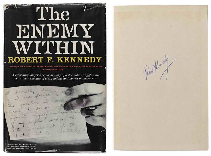 Robert F. Kennedy Signed First Edition of ''The Enemy Within'' -- Without Inscription