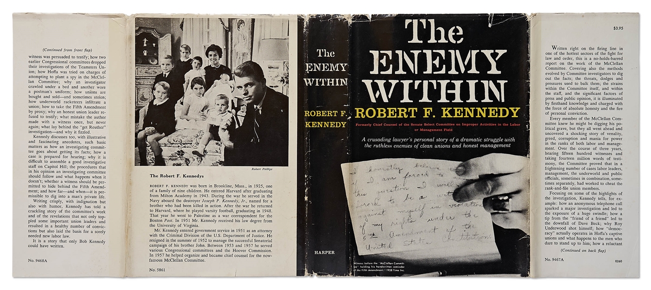 Robert F. Kennedy Signed First Edition of ''The Enemy Within'' -- Without Inscription