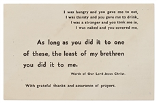 Mother Teresa Letter Signed from 1976, Thanking a Supporter Who Also Wishes to Teach