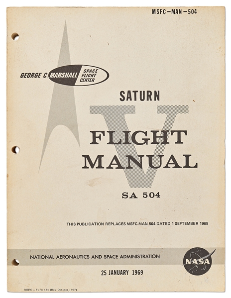 Original Saturn V Flight Manual Issued by NASA in January 1969