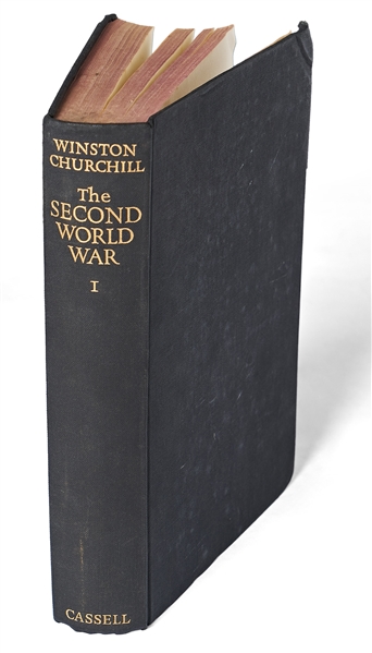 Winston Churchill Signed First Edition of ''The Second World War'' -- Volume I Signed & Dated 1950 by Churchill Without Inscription