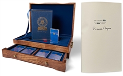 Ronald Reagan Signed An American Life Special Limited Edition -- Housed in Luxury Oak Case