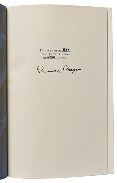 Ronald Reagan Signed ''An American Life'' Special Limited Edition -- Housed in Luxury Oak Case