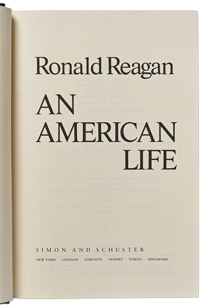 Ronald Reagan Signed ''An American Life'' Special Limited Edition -- Housed in Luxury Oak Case