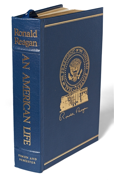 Ronald Reagan Signed ''An American Life'' Special Limited Edition -- Housed in Luxury Oak Case